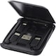 image 1 of Savvy Recycled Plastic Modular Charging Cable with Phone Holder - Solid Black - One Size