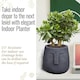 image 3 of Textured Concrete Effect Washed Black Oval Face Planter Indoor L30.5 D29.5 H29.5 cm, 13.9 ltrs Cap.