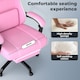 image 8 of Levede Office Desk Chair Fabric Gaming Recliner Adjustable Height Swivel | Pink | Pink | One Size