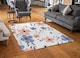 image 2 of Pink & Blue Flowers Designer Rug | Multi