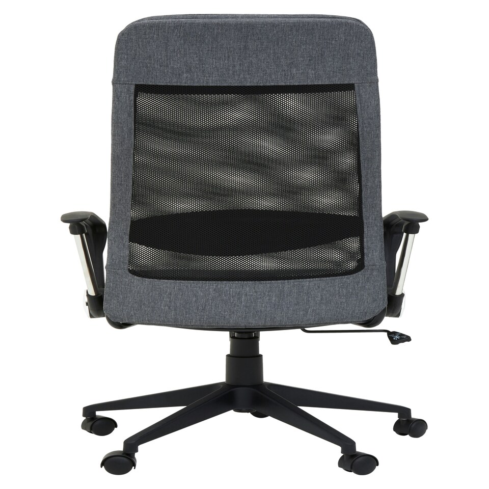 image 1 of Interiors by Premier Brent Black Mesh And Grey Fabric Home Office Chair