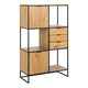 image 1 of Swindon Bookcase with 2 Doors, 3 drawers and 1 Shelves in Black