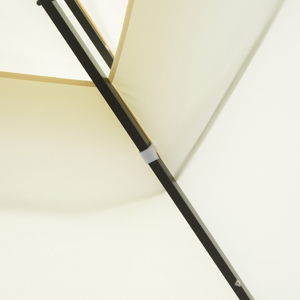 image 1 of Outsunny 4 x 3 m Aluminum Garden Gazebo, Double Roof Outdoor Gazebo Canopy Shelter with Netting & Curtains for Garden, Lawn, Backyard and Deck, Cream