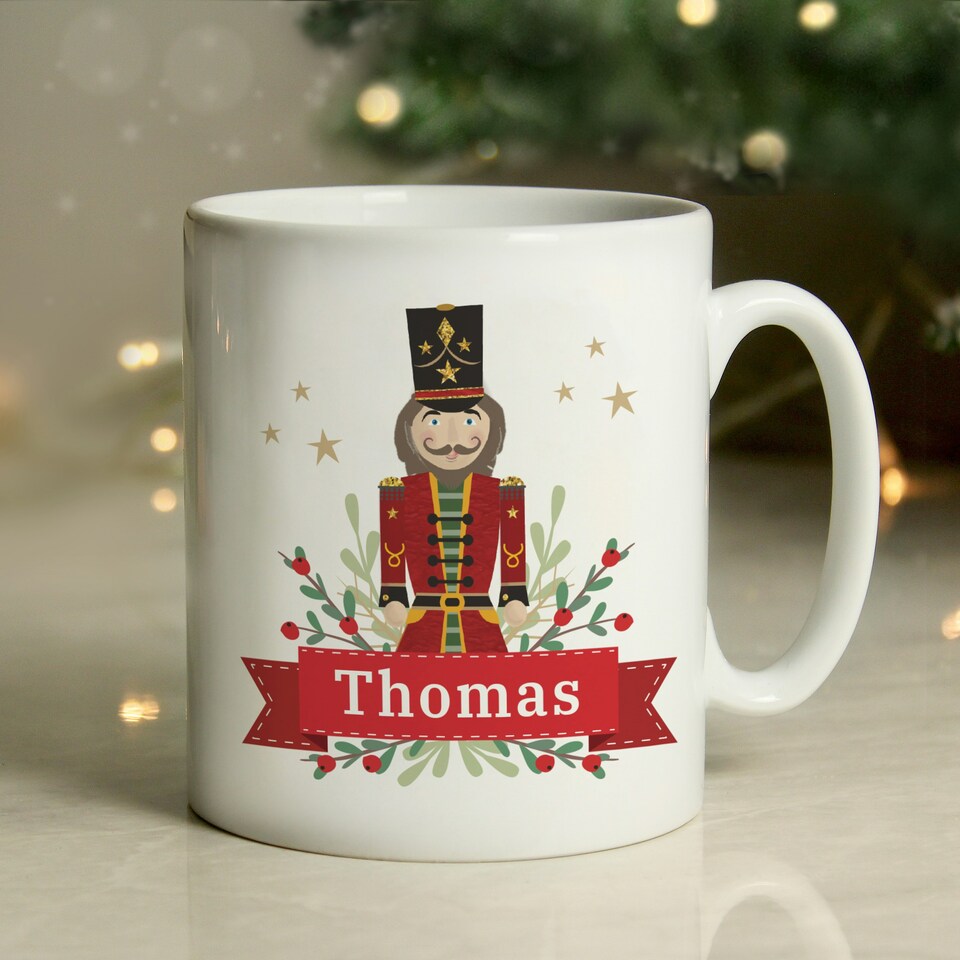 image 1 of Personalised Christmas Nutcracker Mug White