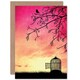 image 1 of Goodbye Travel Freedom Bon Voyage Open Cage Pink Greeting Card