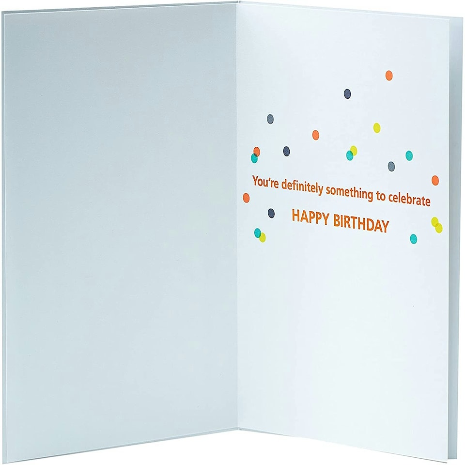image 1 of Colourful Text Design Open Male Birthday Card