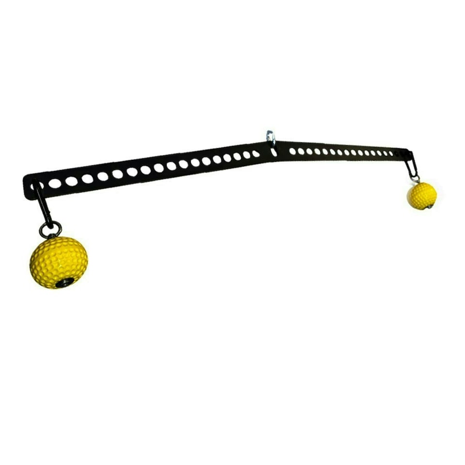 Lat Pulldown Bar Adjustable 95cm Multi Gym Cable Attachment with 2 Hand Grip Balls