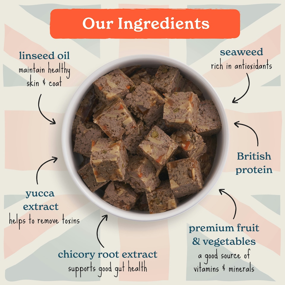 image 1 of British Classics Chicken Family Lunch Wet Dog Food (18x395g)