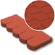image 1 of Premium Asphalt Roof Shingles - Fish Scales Design 80 x 31.5 cm Weather Resistant Roofing Felt (25 Pcs)