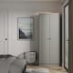image 2 of Surrey Double Wardrobe in Dusk Grey & Bardolino Oak (Ready Assembled) | Grey | Dusk Grey & Bardolino Oak