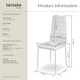 image 6 of Dining Chairs - high backrest, padded, synthetic leather  - Set of 8 White