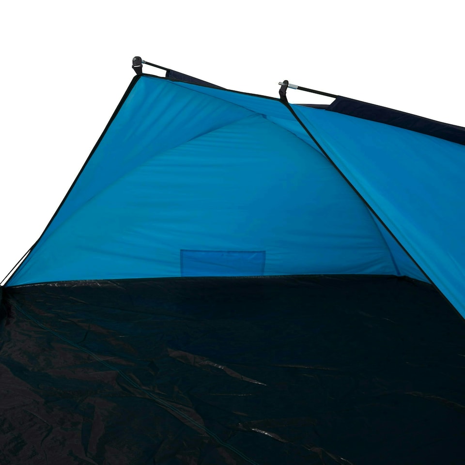 image 1 of Mountain Warehouse Large Beach Shelter Zip Up Door UV Protection Camping Blue | Turquoise | One Size