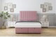 image 1 of Sloomy Kansas Pink Plush Ottoman Bed Base With 54" Floor Standing Headboard 6' Super King | Pink | Pink | Super King | 1