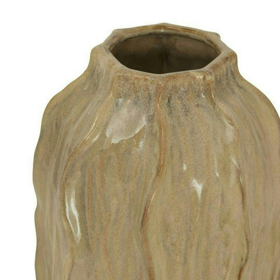 image 1 of Sabbia Collection Tall Seed Pod Vase - Ceramic - L22 x W22 x H37 cm - Brown Brown