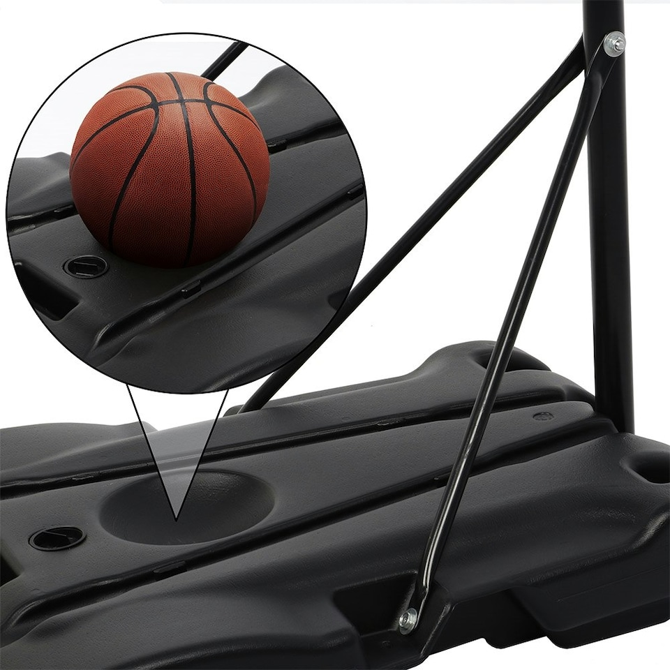 image 1 of Yaheetech Full-Size Portable Netball Hoop and Post Black