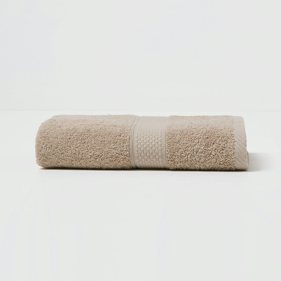 image 1 of Homescapes Turkish Cotton Hand Towel Set of 6 - Stone Cream