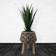 image 1 of Embossed Composite Large Planter Brown