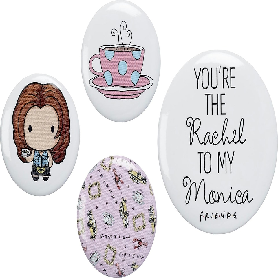 image 1 of Official Friends Rachel Button Badge Set FTB0007
