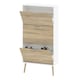 image 4 of Oslo Shoe Cabinet 3 Drawers in White and Oak