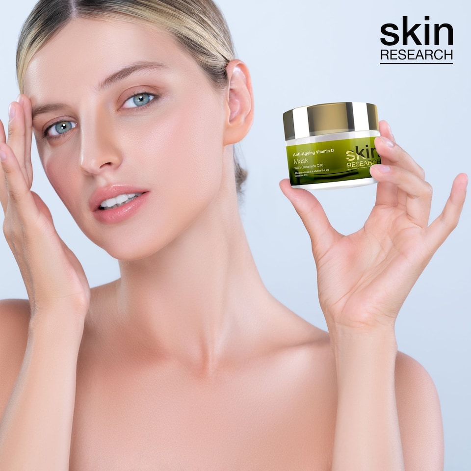 image 1 of Skin Research Anti-Ageing Vitamin D & Ceramide Q10 Mask 50ml x 2 Duo Set