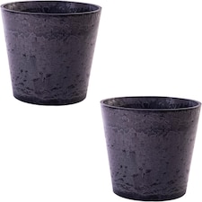 Caesar 41cm Planter Marble Charcoal x 2 | Grey