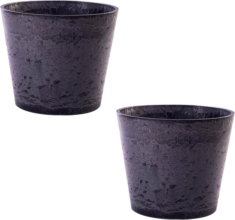 image 1 of Caesar 41cm Planter Marble Charcoal x 2 | Grey