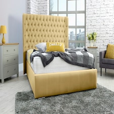 Terra Plush Single Bed Frame - Beige
