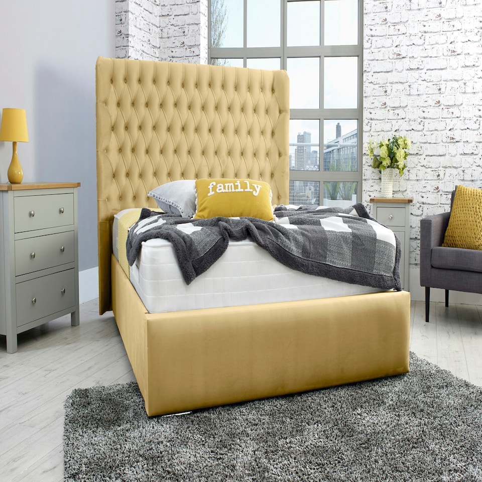 Terra Plush Single Bed Frame - Beige