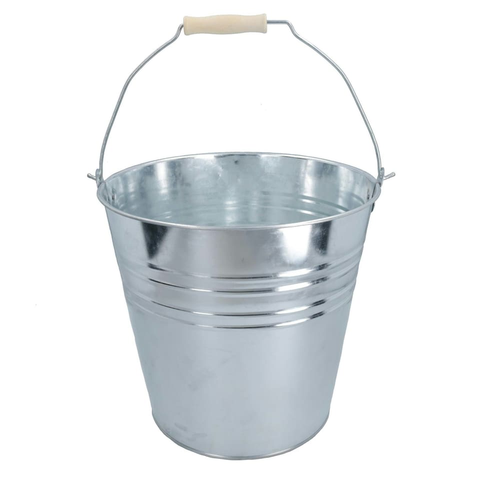 image 1 of 10L Galvanised Steel Metal Bucket Pail Water Coal Fire Greenhouse Garden Plants 6pc
