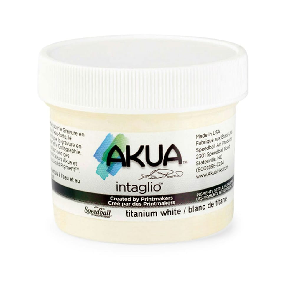 image 1 of Speedball Intaglio Water Based Printing Ink, Titanium White, 2oz