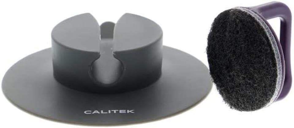image 1 of CALITEK Scouring Pad Non Scratch Cleaning Pad with Suction Pad Holder | Grey