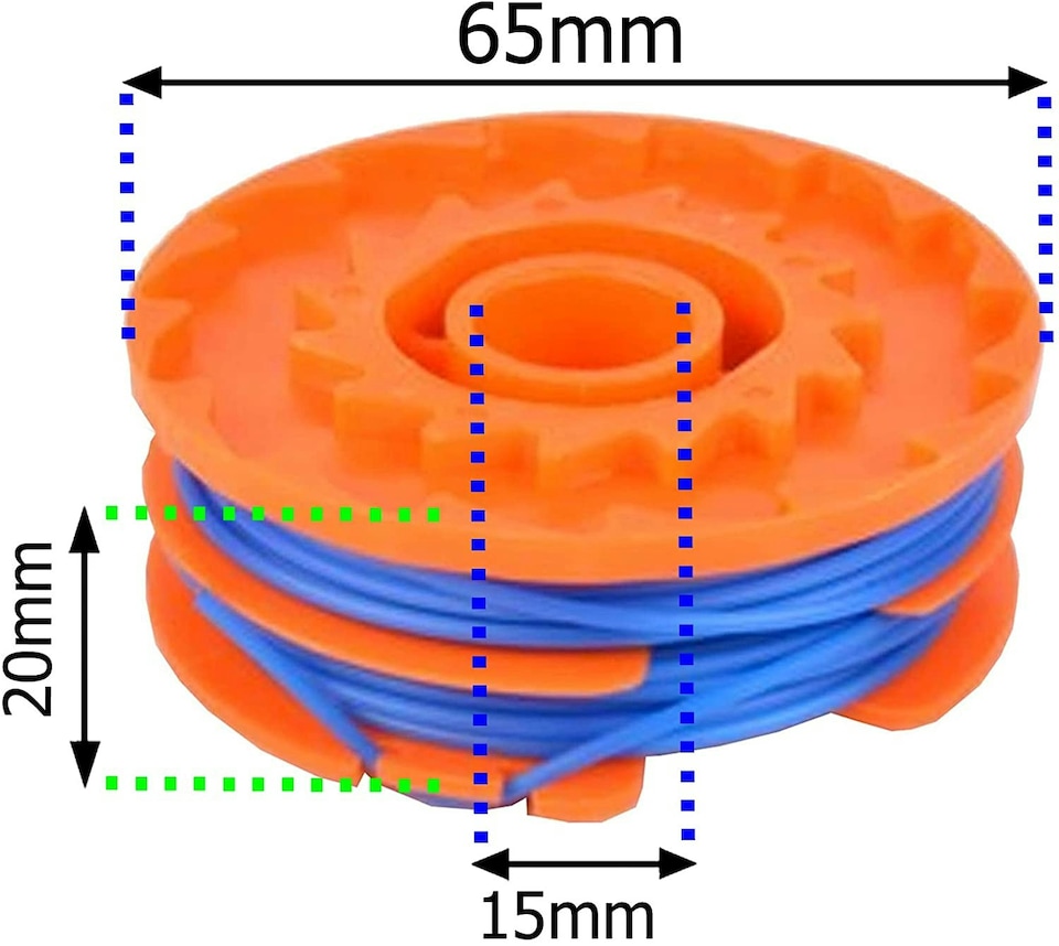 image 1 of SPARES2GO 5m Twin Line & Spool compatible with Qualcast Trimmer Strimmer