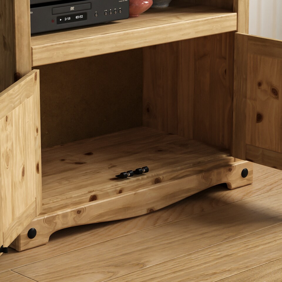 image 1 of Vida Designs Corona Straight TV Unit Stand, Solid Pine Wood