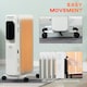 image 8 of HOMCOM 2000W Oil Filled Radiator Heater w/ 3 Heat Settings Remote Control White