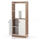 image 4 of COSTWAY 3-Tier Tall Bookshelf Modern Display Cabinet White