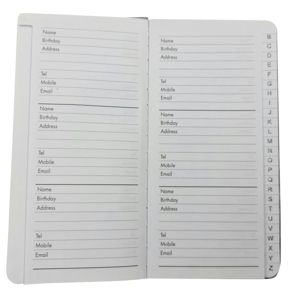 image 1 of Slim Rose Gold Glitter Address Book
