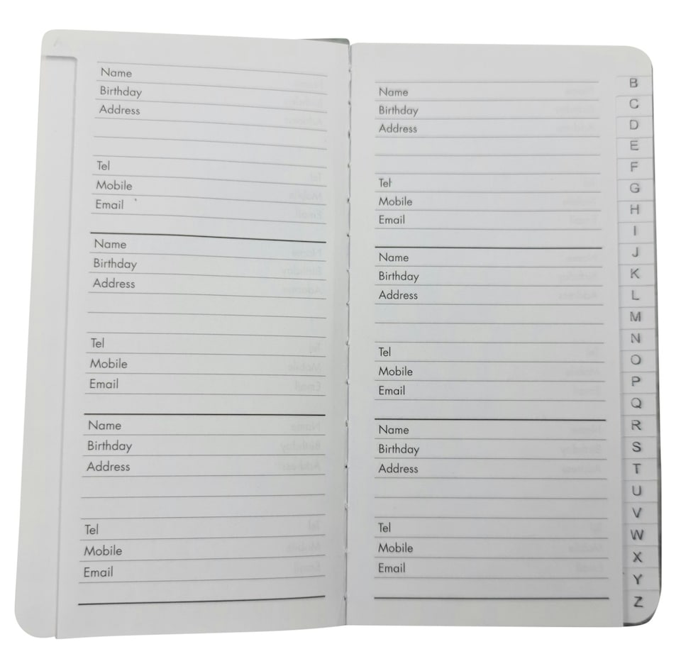 image 1 of Slim Rose Gold Glitter Address Book