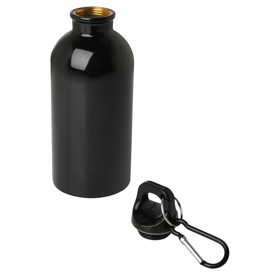 image 1 of Floso Stainless Steel Single Wall 400ml Water Bottle - Solid Black - One Size