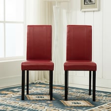 MCC Direct Leather Dining Chairs Red