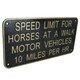image 3 of Speed Limit For Horses Cast Iron Sign Plaque Door Wall House Gate Motor Vehicle
