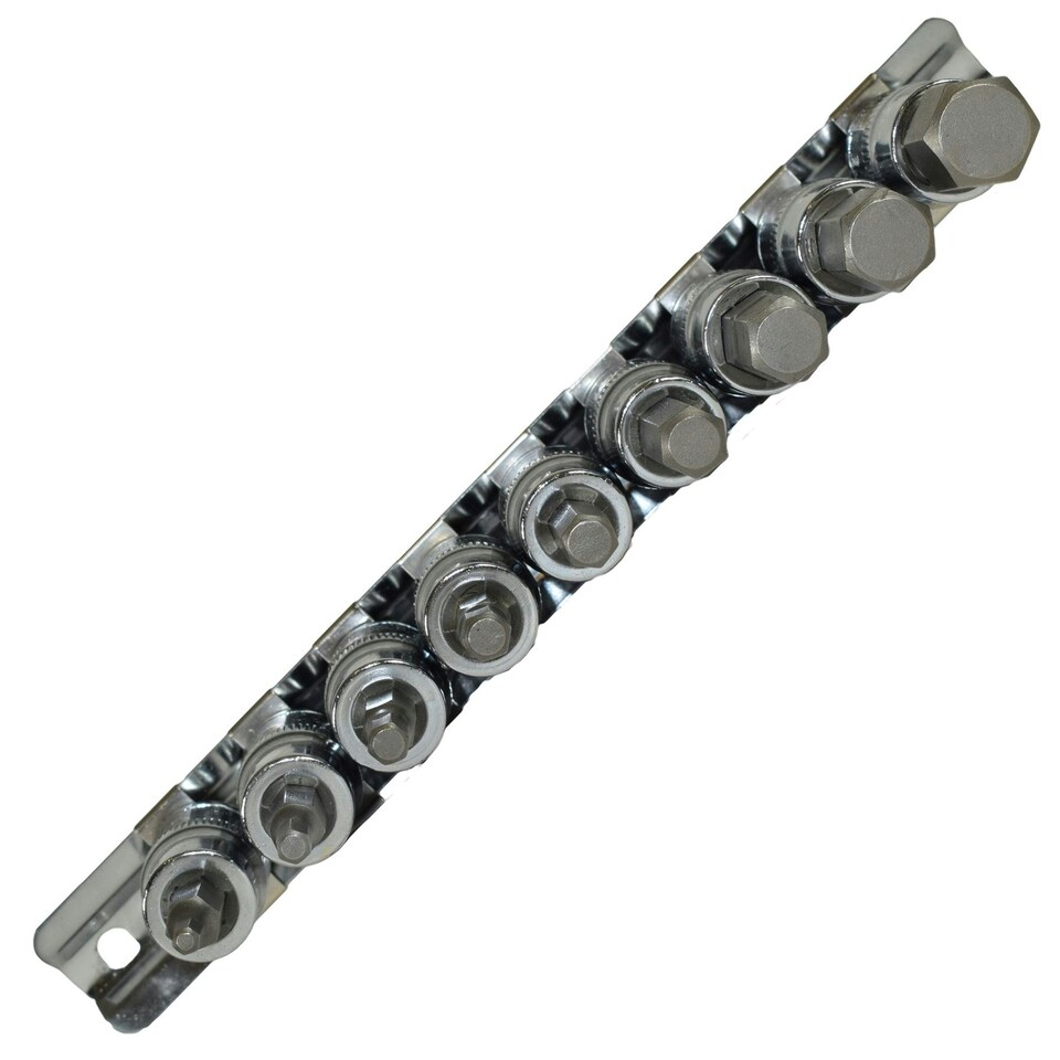 image 1 of AF Imperial SAE Allen Allan Hex Key Bit Sockets 3/8" Drive 1/8" - 1/2" 9pc Set