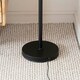 image 1 of ValueLights Kristina Frosted White Shade 3 Way Black Metal Uplighter Floor Lamp
