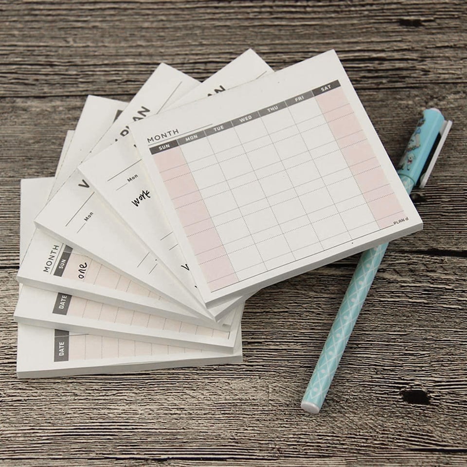 image 1 of Haven Weekly or Monthly Check List Pad for Task, Goals, Notes, Meals & Reminders