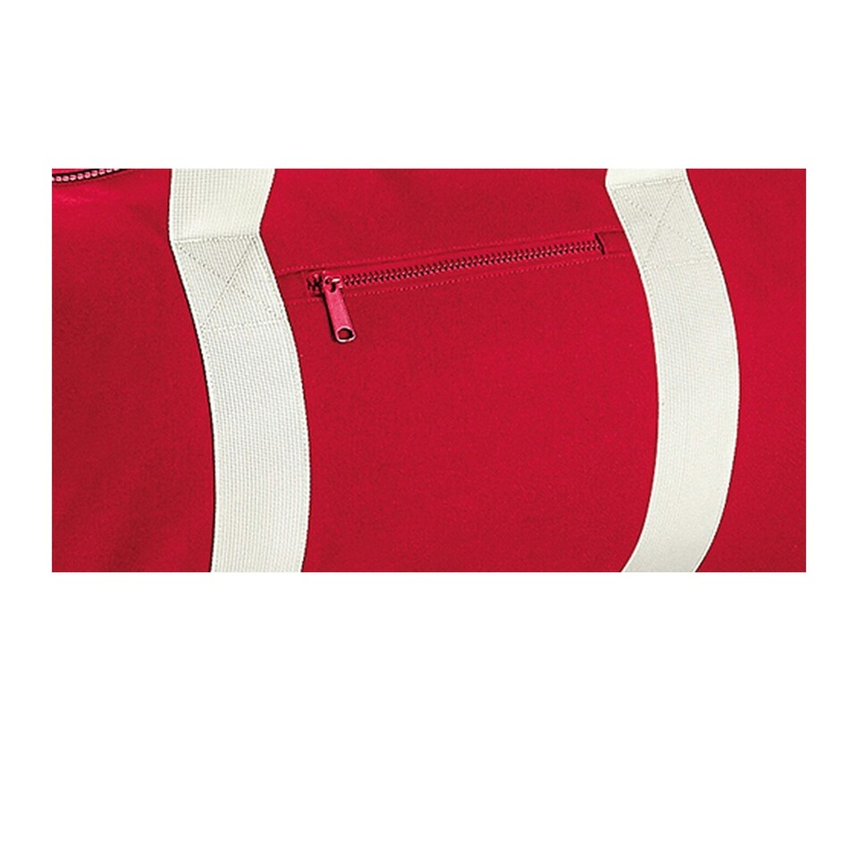 image 1 of BagBase Original XL Barrel Bag - Classic Red/Off White - One Size Red | One Size