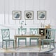 image 9 of COSTWAY Set of 2 Dining Chairs Wooden Armless Chairs Green