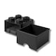 image 3 of LEGO Brick Drawer 4 Stud - Black