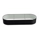 image 1 of Living and Home 2.4m Gardens Bed Oval-Shaped Galvanized Steel Garden Planter With Plant Support Trellis, Black | Black | 240cm W x 80cm D x 42cm H