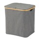 image 3 of Showerdrape Cotswold Grey Large Laundry Hamper with Lid 420 x 405mm