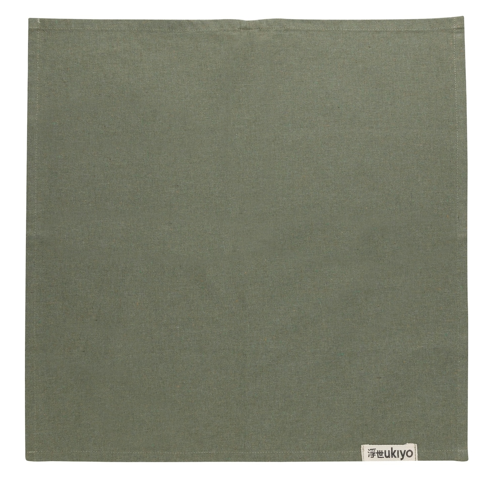 image 1 of Ukiyo Recycled Cotton Napkins Set (Pack of 4) - Green - One Size | Green