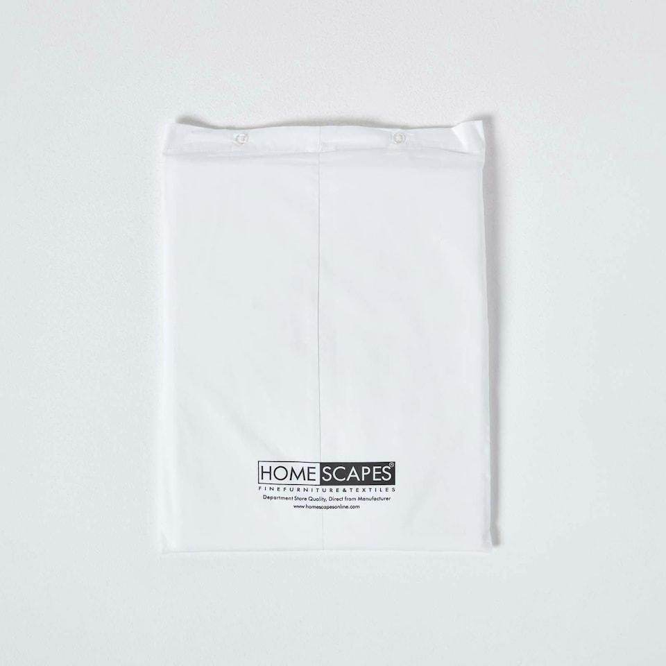 image 1 of Homescapes White Egyptian Cotton Fitted Sheet 200 TC, Double | White | Double